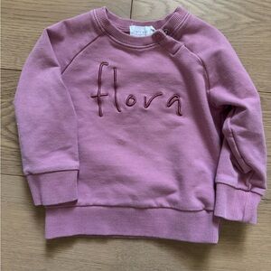 Jamie Kay Flora Embroidered Pink Sweatshirt